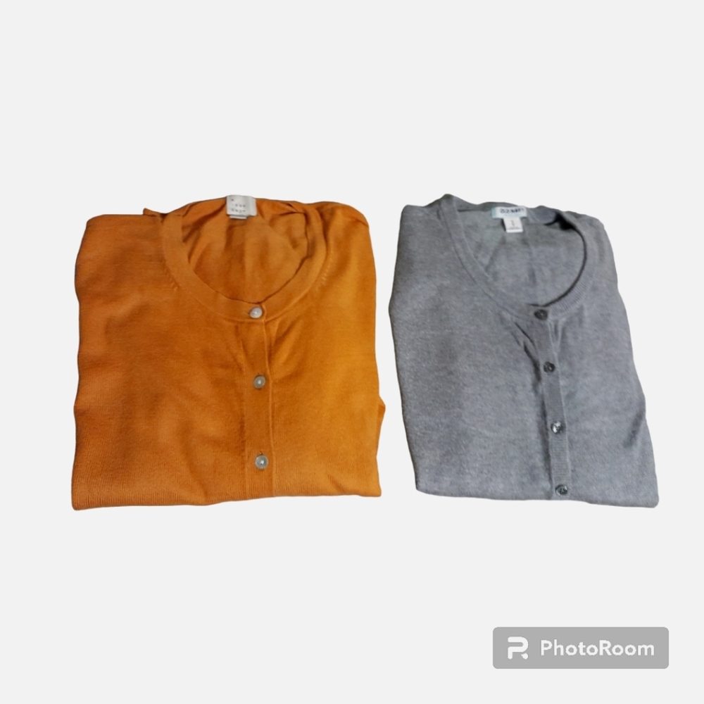 Long Sleeve Cardigan Sweater Bundle, M